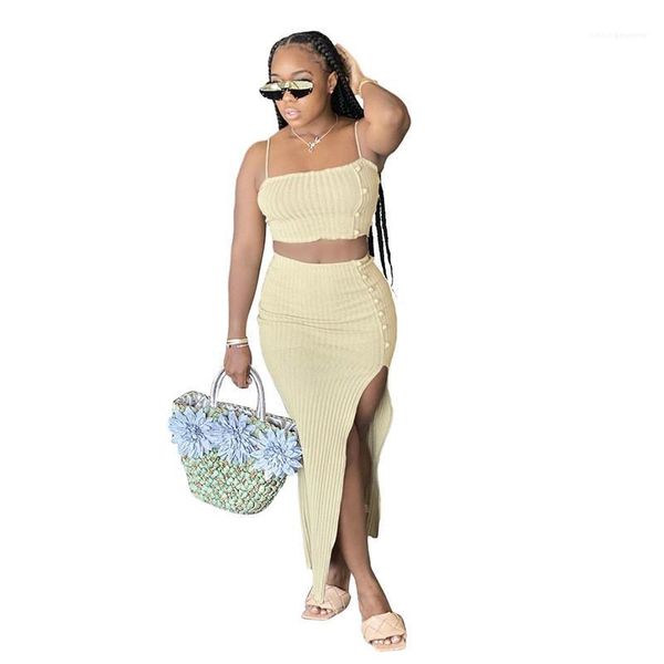 

два piece платье sexy разрез шеи crop top split платья женская одежда 2 шт набор женщин, White