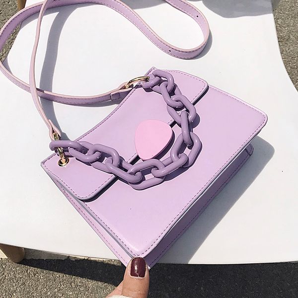 

solid color flip square tote bag 2020 fashion new high-quality pu leather women's designer handbag chain shoulder messenger bag