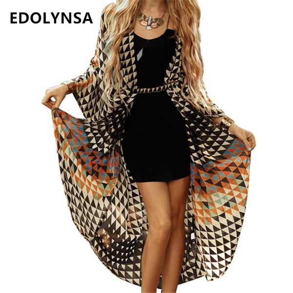 

women's blouses & shirts beach 2021 tunic chiffon blouse full plus size kimono bohemian women summer vintage n458, White