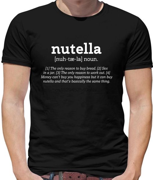 

nutella very pretty unique feature full personality short sleeve leisure t-shirt