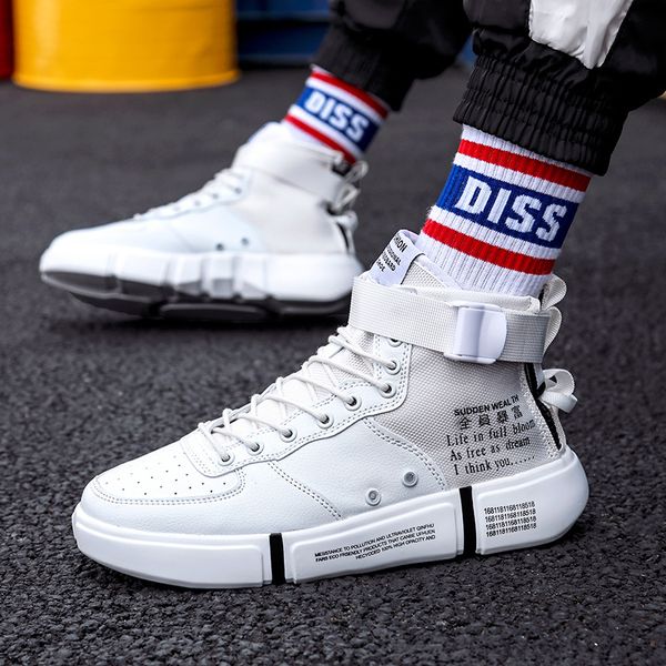 

men fashion shoes outdoor comfortable white sneakers new autumn winter popular hight-walking shoes j2-12