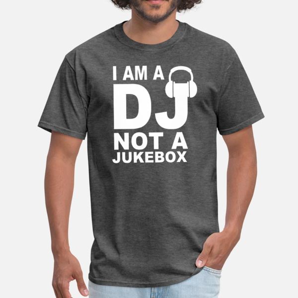 

dj not a jukebox t shirt men design tee shirt round neck leisure fitness new style summer vintage shirt