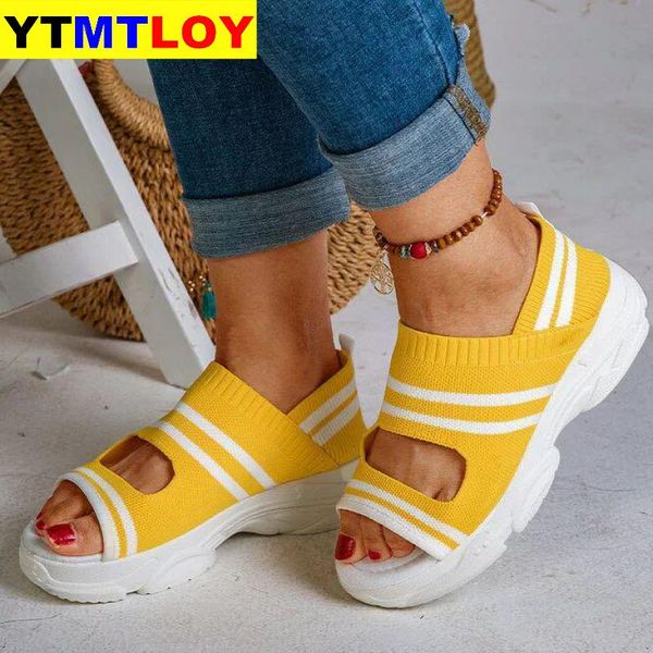 

sport comfy sandals for women summer casual platforms shoes female outdoor sandal low heel thick bottom sandalias, Black
