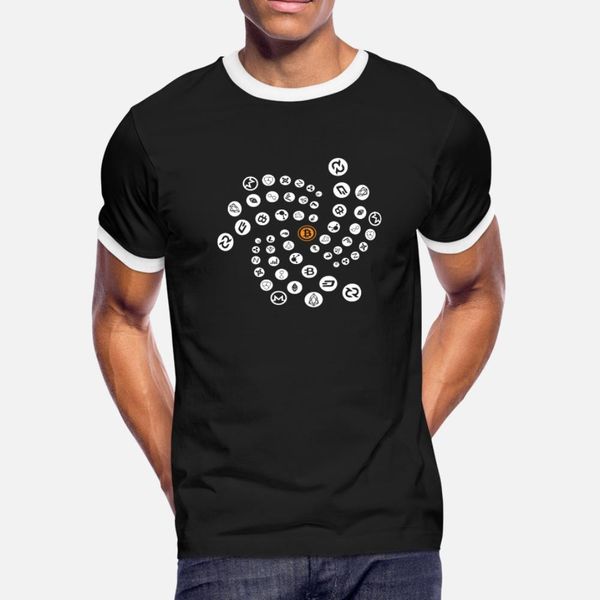 

cryptocurrencies bitcoin iota ehtereum litecoin t shirt men design short sleeve crew neck pattern crazy humor spring cool shirt