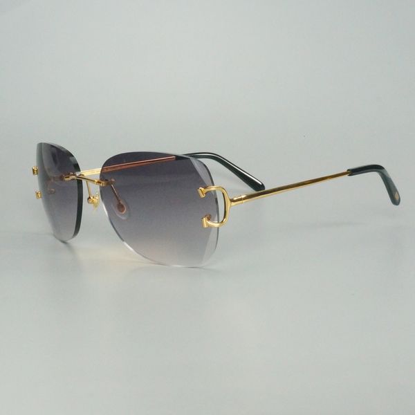 

rimless sun carter luxury lentes de sol sunglass men fashion shades men's glasses frame decroation sunglasses ladies, White;black