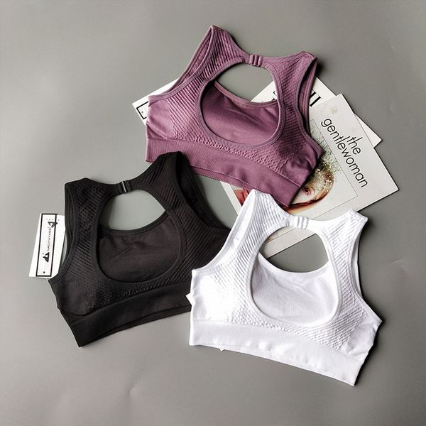 

high-intensity sport yoga underwear fitness bra sports vest beauty back sports bra -proof gathering, White;black