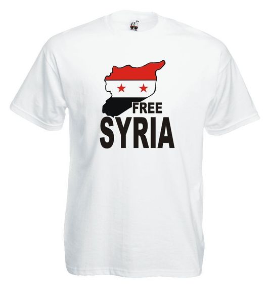 

summer fashion syria maglia j472 t-shirt 100% cotone activism syrian respect summer men clothing