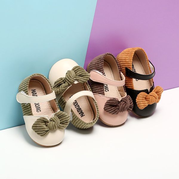 

baby knitted leather shoes spring soft bottom non-slip princess shoes breathable 1-3 years old toddler