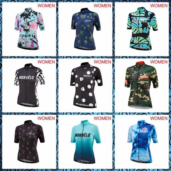 

2020 morvelo лета женщин с коротким рукавом велоспорт джерси велосипедов дорожного mtb удобный износостойкая u50903, Black;red