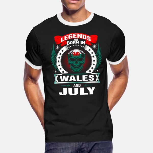 

legends are born in wales t shirt men create short sleeve o-neck formal cute breathable spring autumn vintage shirt