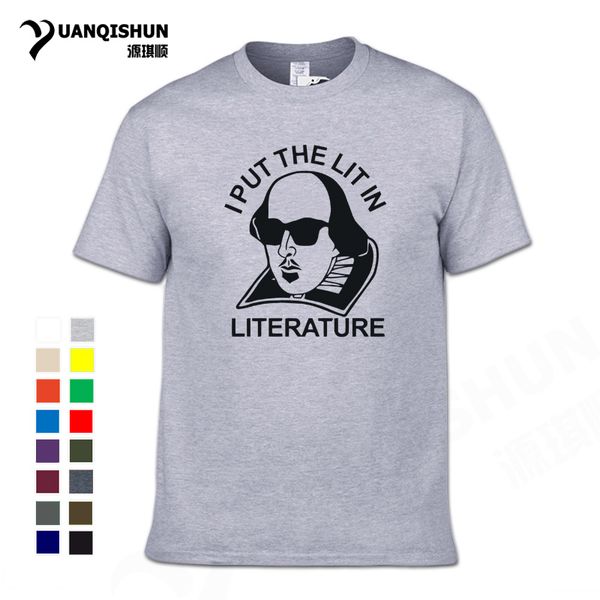 

harajuku hipster men t shirt i put the lit in literature fashion men 2019 boutique 16 colors cotton t-shirt poleras hombre