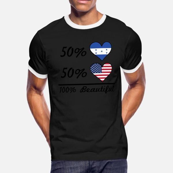 

50% в гондурасе 50% американских 100% красивые футболки рубашки мужчины заказной хлопок s-xxxl семьи известные юмор весна досуг рубашка