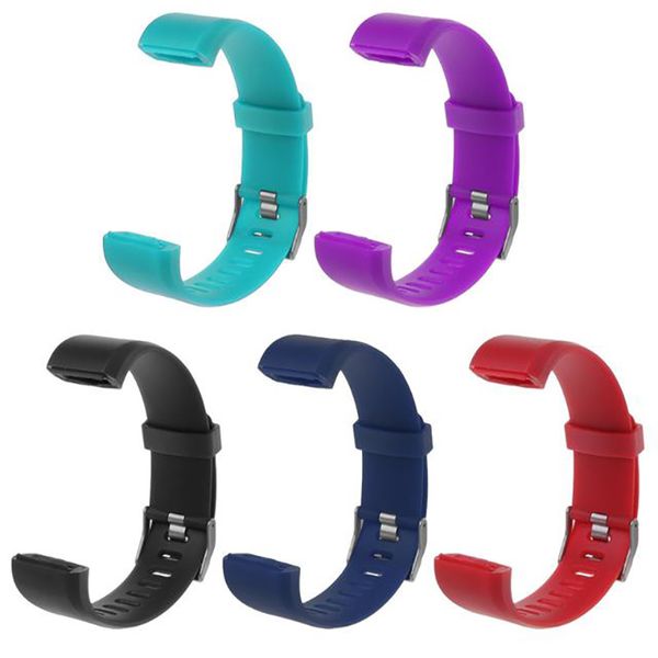 Değiştirme Silikon Spor Bandı Kayışı ID Için 115 Artı Pedometre HR Akıllı İzle Kayışı Watch Band Bilek Bandı Aksesuarları