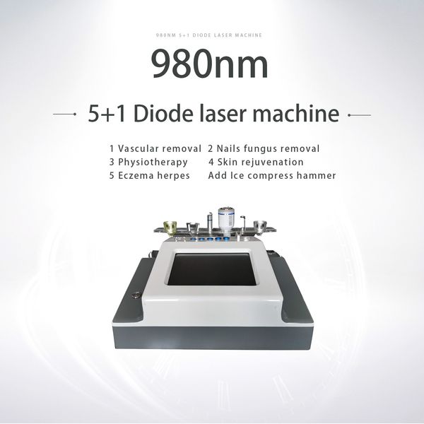 

диодный лазер 980 машины 980 laser сосудистых терапии ногти грибки удаления безболезненного варикозное расширение вены лечение instrument, Black
