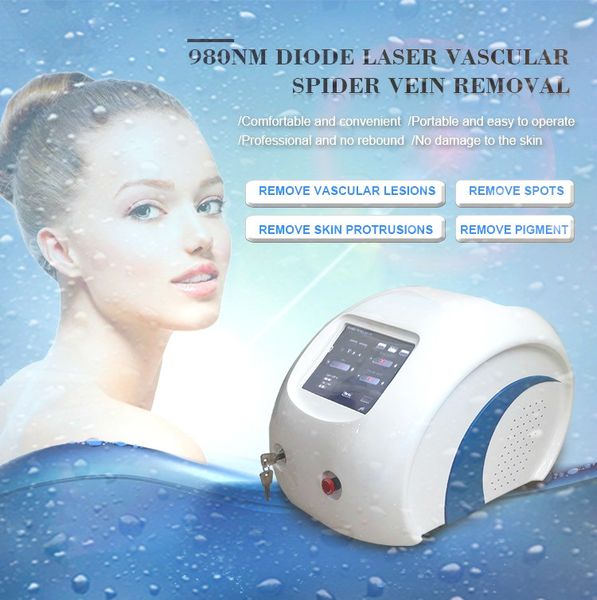 

2020 vascular removal machine 980nm diode laser equipment vascular veins therapy all the body with 6 languages and oem service, Black