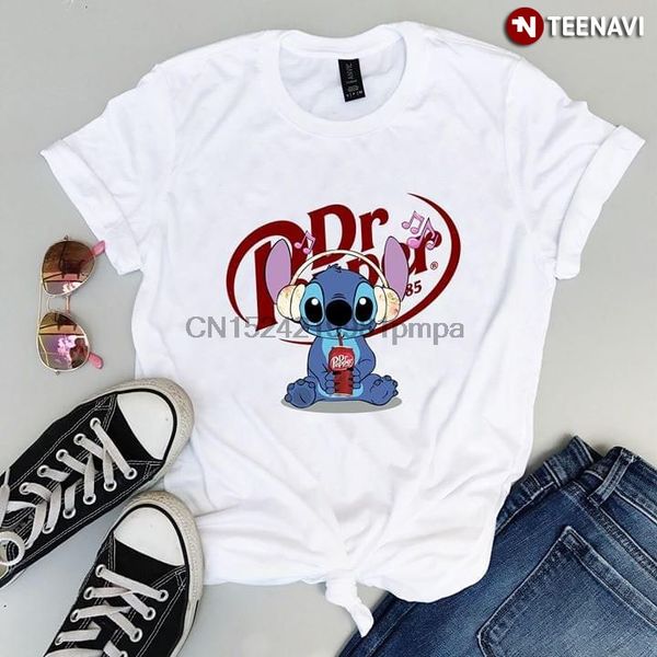 

men t shirt stitch drinking dr.pepper and listening to music women tshirts