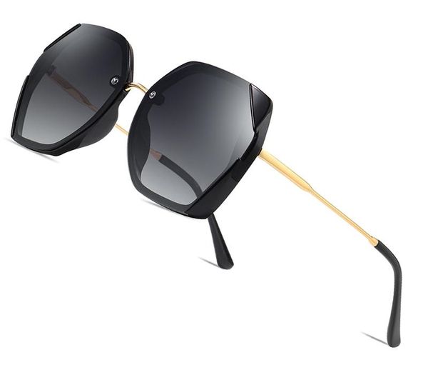 

aofly brand female sunglasses polarized oversized frame gradient lens square sun glasses for women goggle uv400, White;black