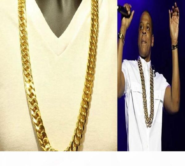 

thick chunky chain 24k real solid yellow gold gf necklace men 60cm" classics jewelry ing, Silver