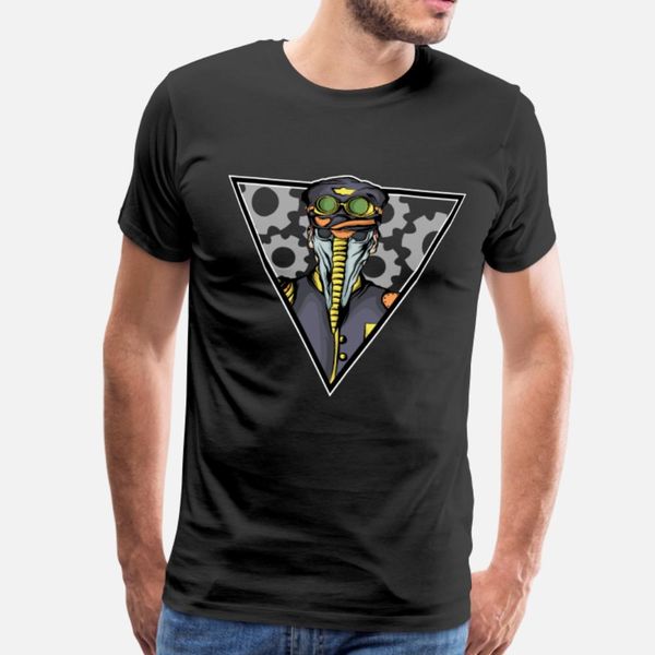

steampunk plague medieval doctor street warden t shirt men printing tee shirt crew neck slim crazy casual spring vintage shirt