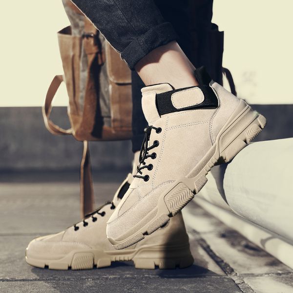 

boots sports mens shoe sneakers fashion high 2021 shoes for leather wear sneaker loafers man male men casual causal, Black