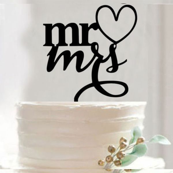 

acrylic wedding cake er sticks wedding party decoration pattern mr and mrs love