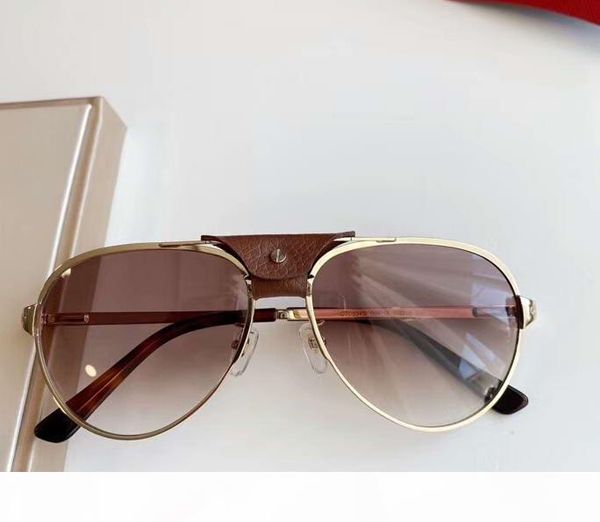 

metal gold frame brown lens pilot sunglasses 0034s sun glasses men designer sunglasses summer new in box, White;black