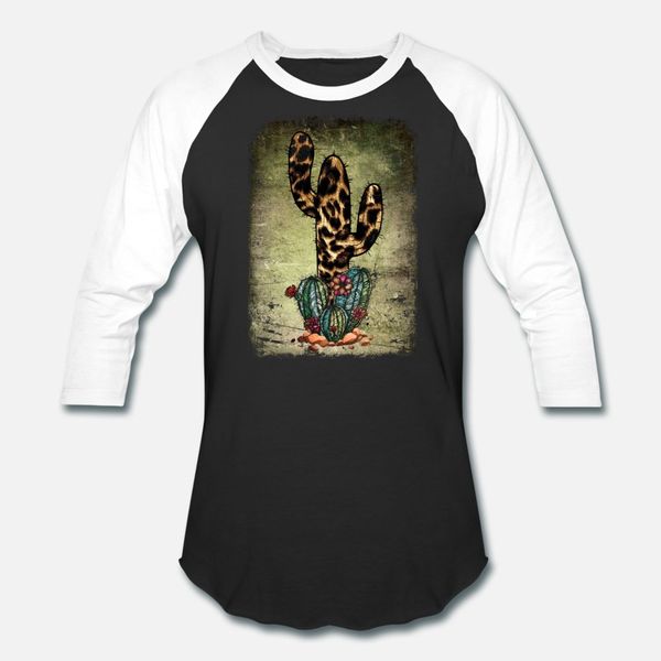 

cactus leopard t shirt men designer tee shirt round neck clothes loose fashion spring autumn letters shirt
