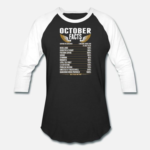 

october facts t shirt men printed tee shirt s-xxxl pattern graphic building summer style vintage shirt