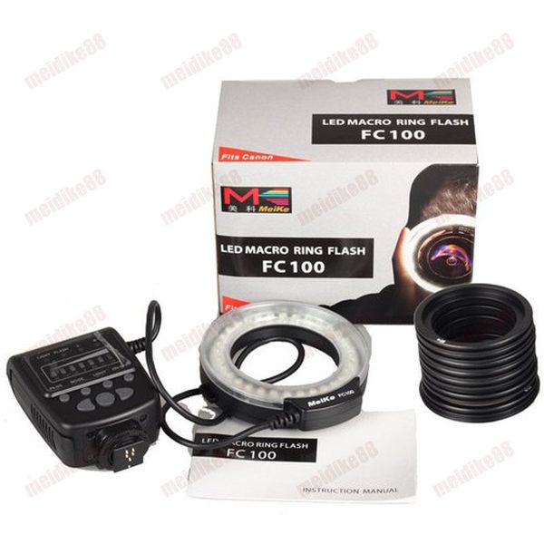 

meike fc100 led macro ring flash light for 450d 500d 550d 600d 650d 700d 1100d 6d 7d 5d mark ii & digital slr camera