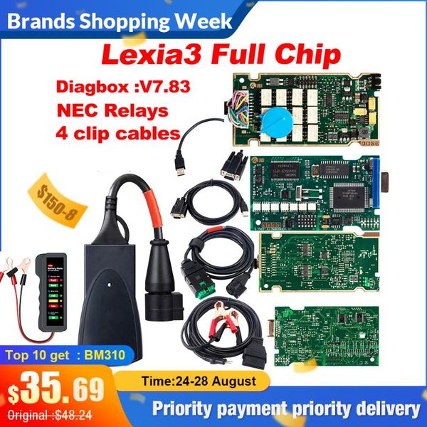 

lexia3 v7.83 diagbox auto obdii scan diagnostic tool pp2000 full chip firmware 921815c lexia 3 v48/v25
