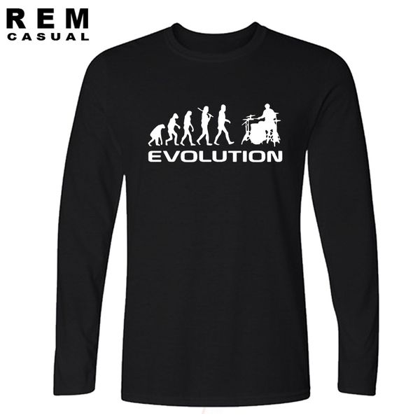 

mens t-shirt bodybuilding undershirt fitness men drummer evolution funny music humor drums t shirt long sleeve tees