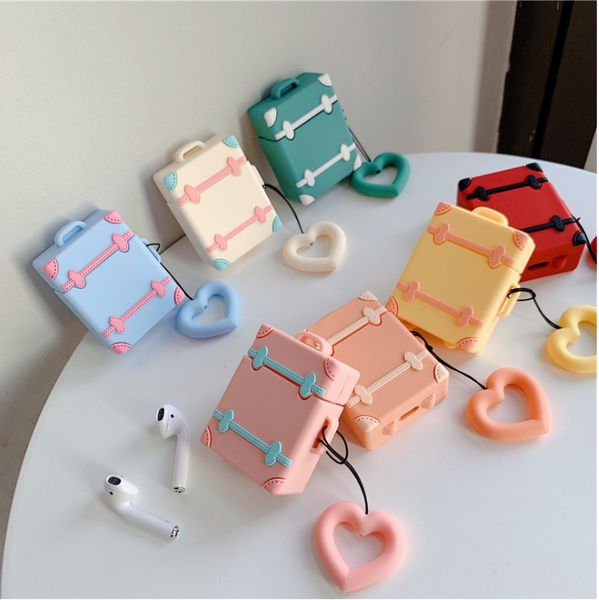 

nice cute trunk earphone holder for apple airpods 1 2 protector cover sleeve pouch for air pods bluetooth earphone tpu case
