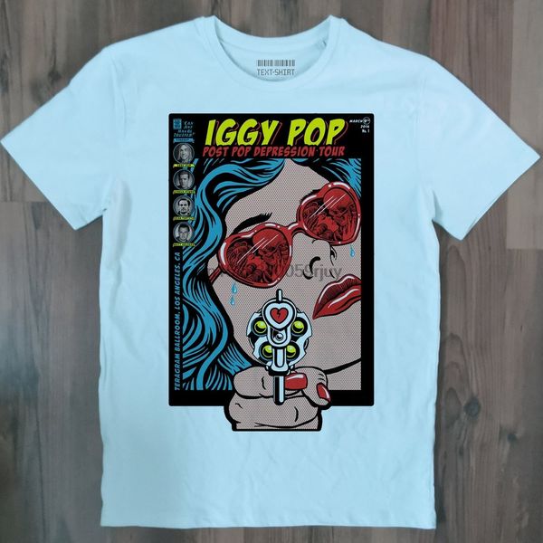 

iggy pop post pop depression tour unique music handmade cotton t shirt