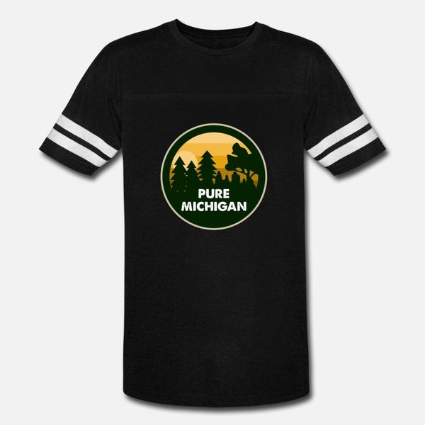 

pure michigan state gift design тенниска люди создают 100% хлопок o шеи отдыха способа подарка спринг оригинал рубашка