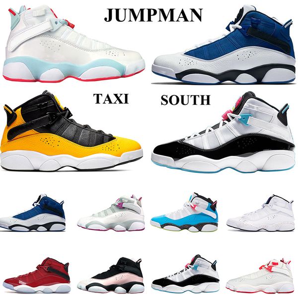 

6 6s rings mens basketball shoes concord bred green gym blue space jam men women athletics sports sneakers, White;red