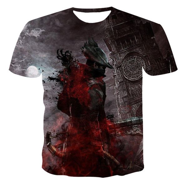 

new bloody lady maria dark anime horror game 3d men 3d print shirts plus size kawaii anime men clothing