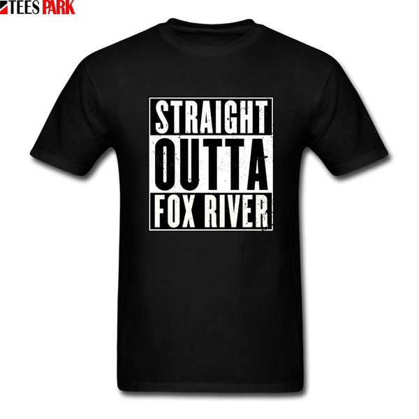 

stylish t shirts prison break straight outta fox river casual t shirts 100% cotton students funky t shirts come low