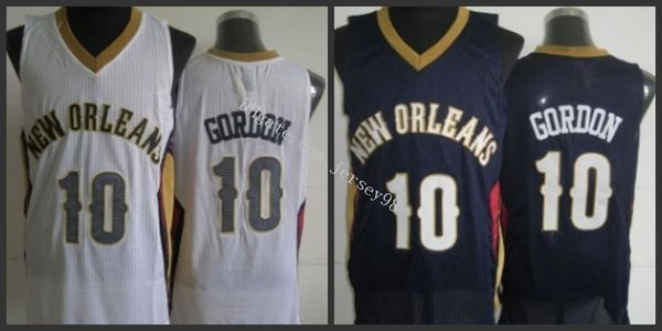 

новые орлеансспеликанцы # 10 enter gordon black с красной модной джерси