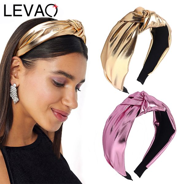 

hair accessories levao christmas shiny knotted headbands bezel turban women hairbands female solid girls headwear head hoop