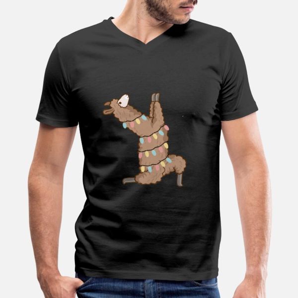 

merry christmas lama t shirt men customized cotton s-xxxl unique anti-wrinkle comical summer style formal shirt