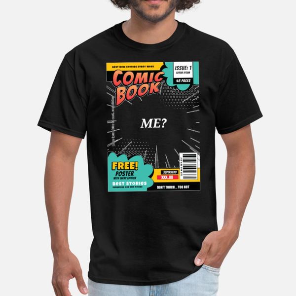 

comic nice design for you t shirt men printed cotton round collar solid color famous breathable summer style normal shirt