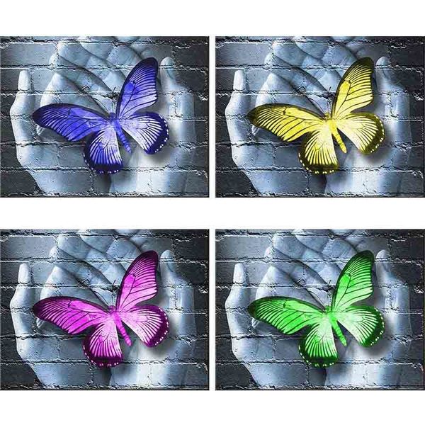 

5d diy diamond painting palm butterlfly diamond mosaic picture of rhinestones diamond embroidery cross stitch home decor gifts