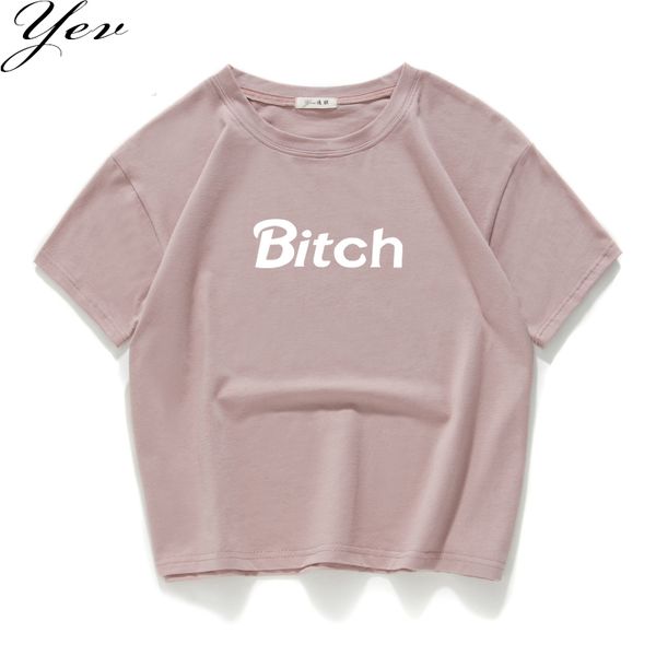 

loose t shirt women summer bitch printed cotton t shirt women short sleeve tee ladies 2018 o-neck casual tee