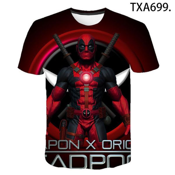 

deadpool boy girl cool 3d print shirts comics plus size kawaii men clothing