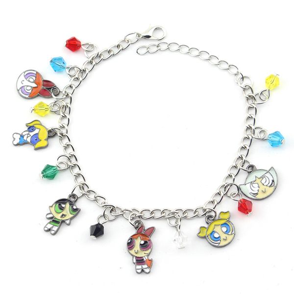

cartoon cute women's jewelry girls bracelet flower bubble fur model combination bracelet gift for girl friend, Black