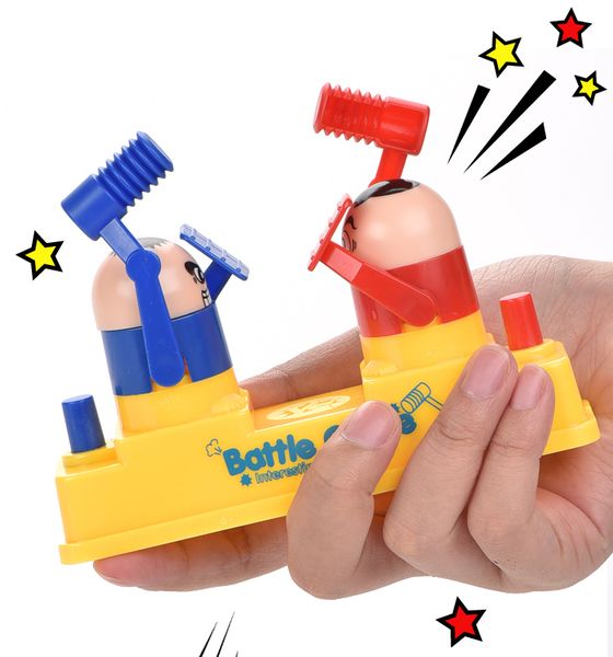 

12pcs/set double battle table board games interactive table robot hammer toys stress relief puzzle toy for family party decompression games