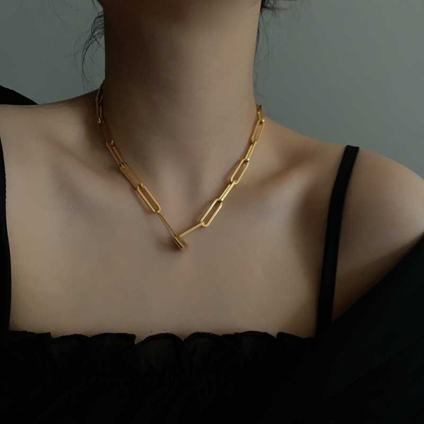 

vintage necklace pin chain necklace ladies fashion jewelry jewelry clavicle chain valentine's day gift, Silver