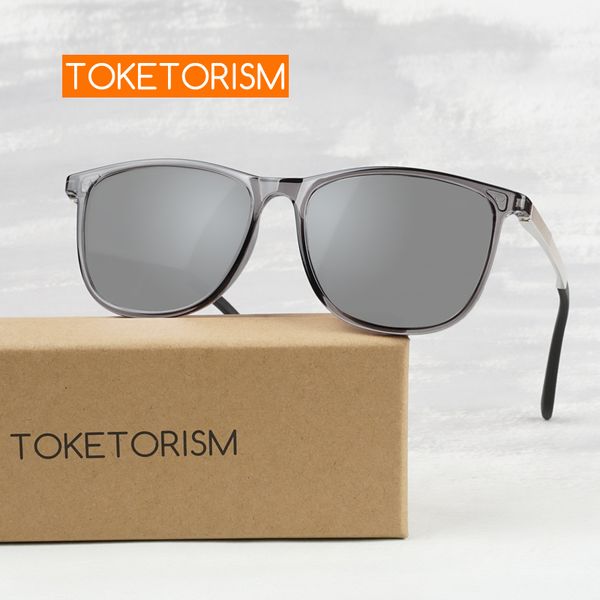 

toketorism fashion polarized driving glasses tr90 frame men women sunglasses 1099, White;black