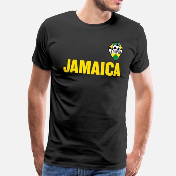 

jamaica soccer design jamaican flag gift t shirt men printing short sleeve o-neck solid color fit building spring original shirt