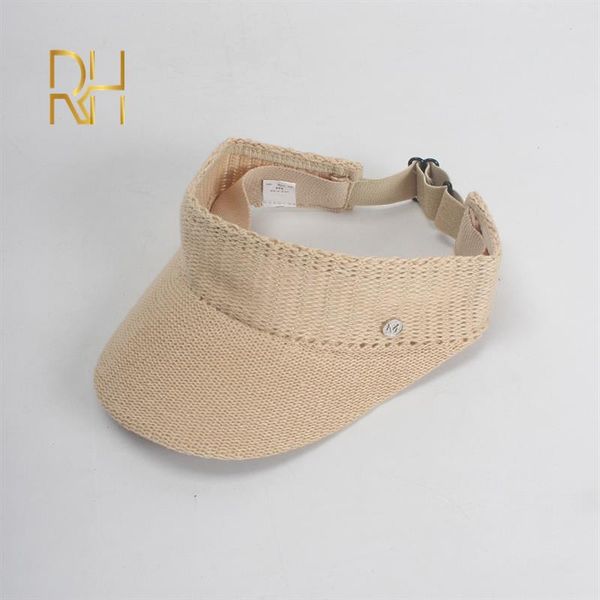

fashion visor caps breathable summer tennis cap hollow casual shade hat empty hat beach woman's cap vacation sun hats rh, Blue;gray